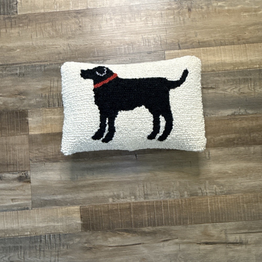 Black Lab Dog Mini Pillow | Small Hook Pillow 8 X 12 Farmhouse Cottage